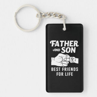 Father Son Friends Fist Bump Shirt Father Day Key Ring