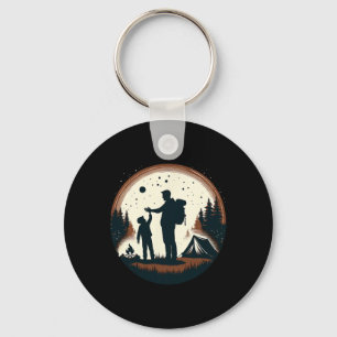 Father Son Hiking Mountain Camping Buddies Son Dad Key Ring