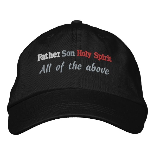 Father Son Holy Spirit Customise it Embroidered Hat (Front)
