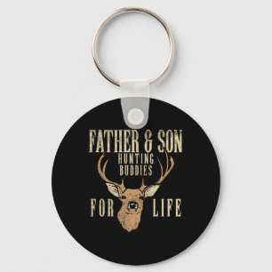 Father Son Hunting Buddies Matching Hunter Dad Men Key Ring