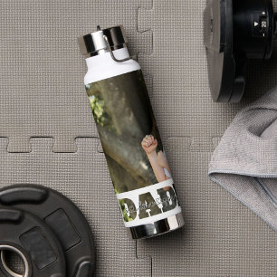 Father & Son Photo Sparing I Love You Dad Quote Water Bottle