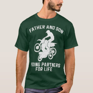 Father Son Riding Partners Motocross Dirt Bike T-Shirt