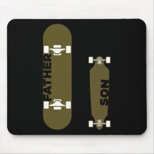 Father Son Skater Skateboard Skate Skating Board F Mouse Pad