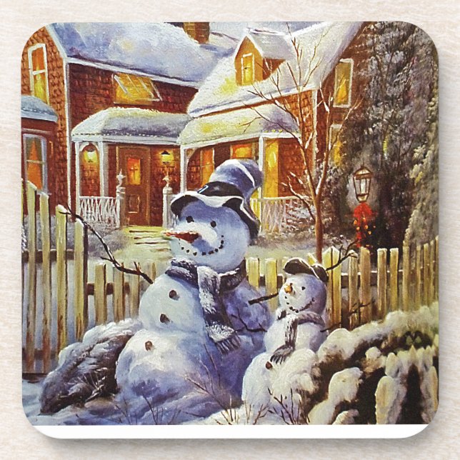 Father & Son Snowman Coaster (Front)