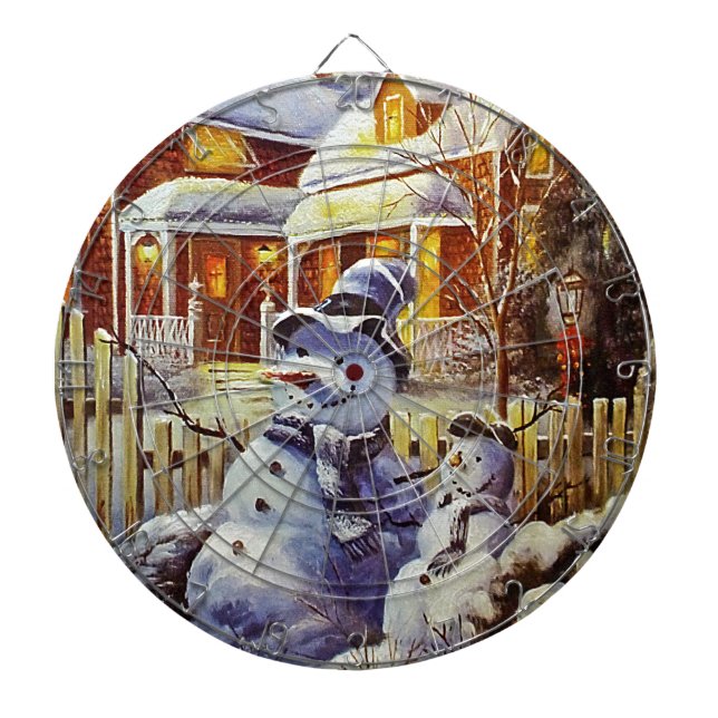 Father & Son Snowman Dartboard (Front)