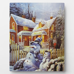 Father & Son Snowman Plaque