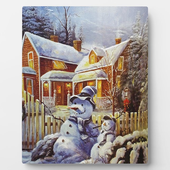 Father & Son Snowman Plaque (Front)