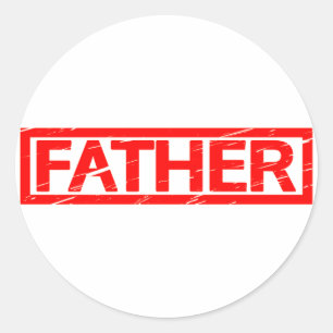Father Stamp Classic Round Sticker