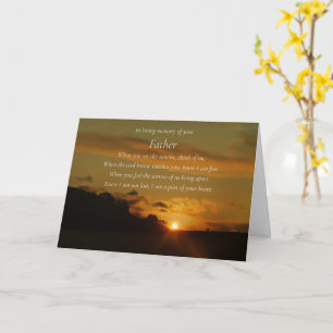 Father Sympathy Condolences Poem Memorial Card