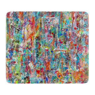 Father Time 6 x 7 Deco Glass Cutting Board