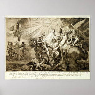 Father Time discovers Truth trampling Poster