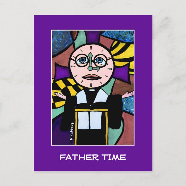 Father Time  - Time Pieces Postcard (Front)