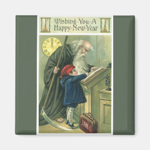 Father Time Wishing You a Happy New Year Magnet