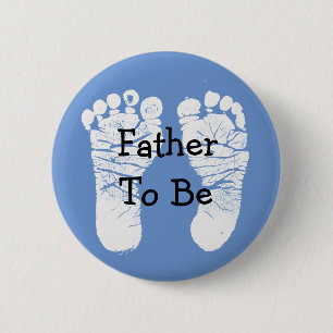 Father to be Blue Baby Shower Button