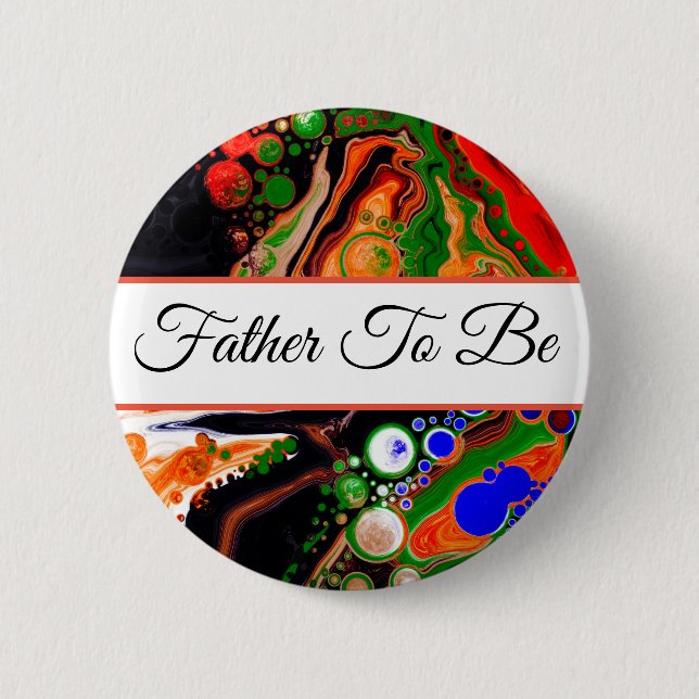 Father To Be | Boy's  Baby Shower  Button (Front)