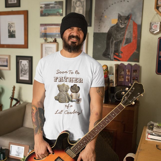 Father  to be of a Lil' Cowboy & Teddy Bear T-Shirt (Creator Uploaded)