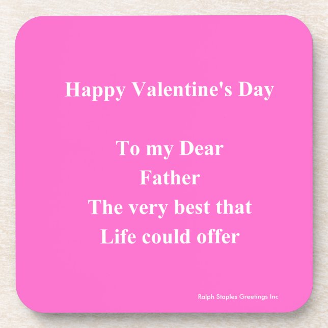 father Valentine's day Coaster (Front)