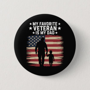 Father Veterans Day Dad Proud 6 Cm Round Badge