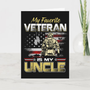 Father veterans day favourite veteran is uncle fla card
