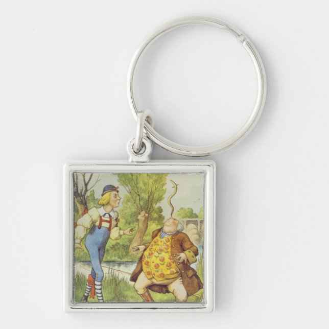 Father William Balancing an Eel on his Nose Key Ring (Front)