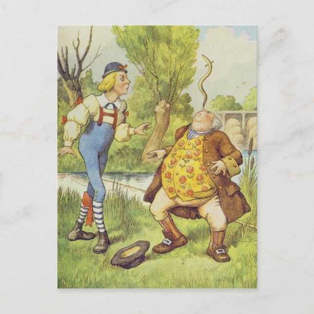 Father William Balancing an Eel on his Nose Postcard (Front)