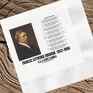 Father William Wonderland Charles Lutwidge Dodgson Napkin