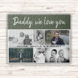 Father with Kids and Family Dad 6 Photo Collage Jigsaw Puzzle<br><div class="desc">Father with Kids and Family Dad 6 Photo Collage puzzle. Collage of 6 photos, father`s name with a sweet message in a trendy script and names of children overlaying the images. Add your 6 favorite family photos. Lovely keepsake and a gift for a birthday, Father`s Day or Christmas for a...</div>