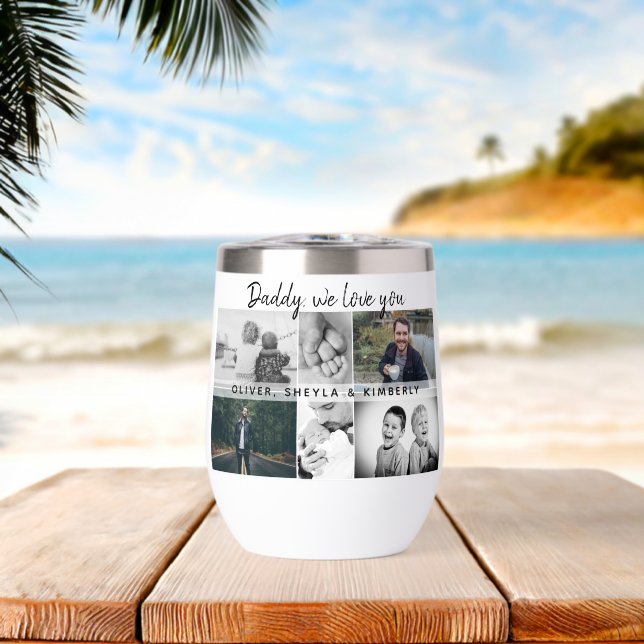 Father with Kids and Family Dad Photo Collage (Beach (Rotated))