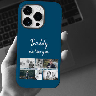 Father with Kids and Family Dad Photo Collage iPhone 14 Pro Case