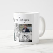 Father with Kids and Family Dad Photo Collage Large Coffee Mug (Front Right)