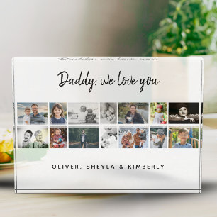Father with Kids Family 14 Photo Collage Keepsake