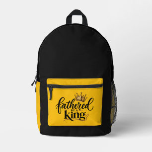 Fathered by a King Printed Backpack