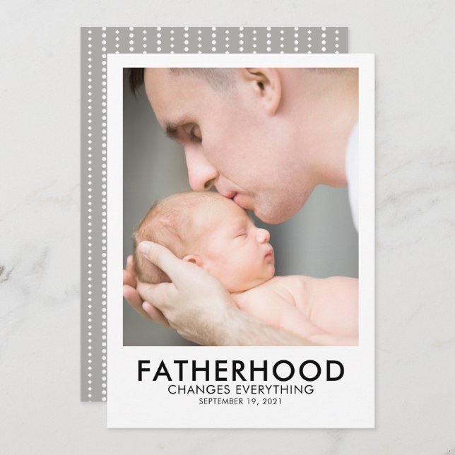 Fatherhood Father's Day Photo Card (Front/Back)