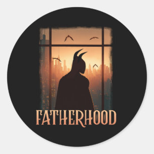 Fatherhood Is A Journey Hero Mindfulness Theraphy  Classic Round Sticker