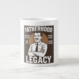 Fatherhood Legacy Vintage Father's Day  Large Coffee Mug