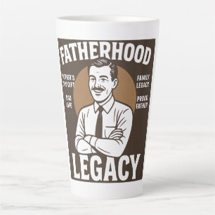 Fatherhood Legacy Vintage Father's Day  Latte Mug