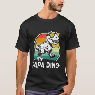 Fatherhood PAPA DINO DAD Retro Funny Future Father T-Shirt