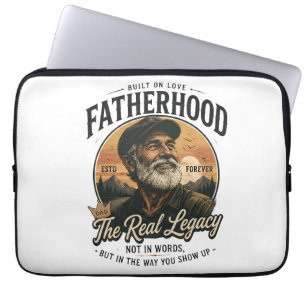 Fatherhood The Real Legacy Vintage Father's Day Laptop Sleeve
