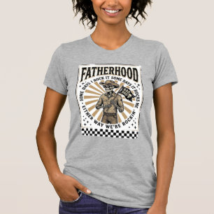 Fatherhood Vintage Skeleton Cowboy Dad Shirt Desig