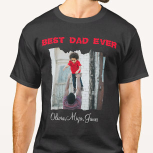 Father's Birthday Gift multiple photo collage T-Shirt