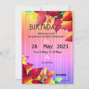 Father's Birthday Invitation