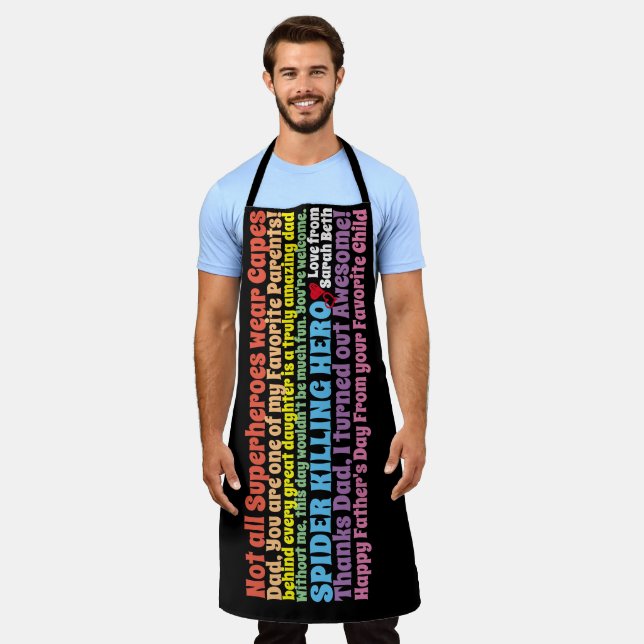 Fathers Dad Funny Quotes Wishes from Daughter Apron (Worn)