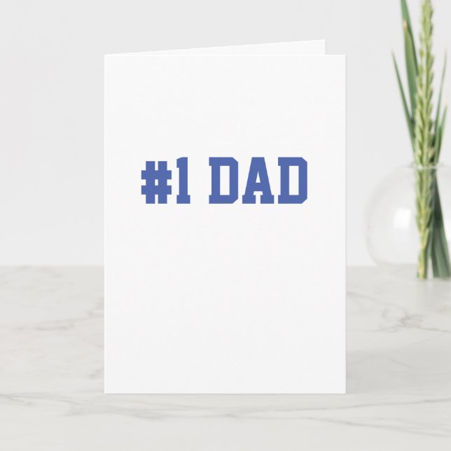 Fathers Day #1 DAD Kids Names Fun Card (Front)