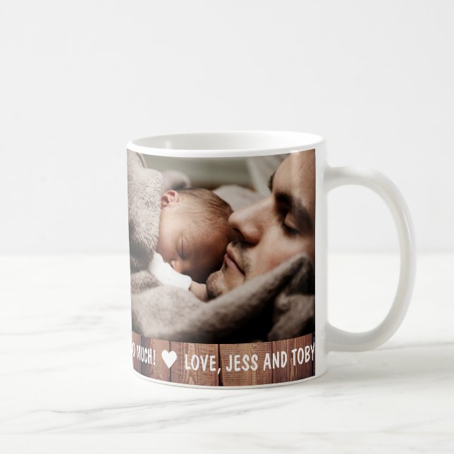 Father's Day 2 Photo Personalised Coffee Mug (Right)