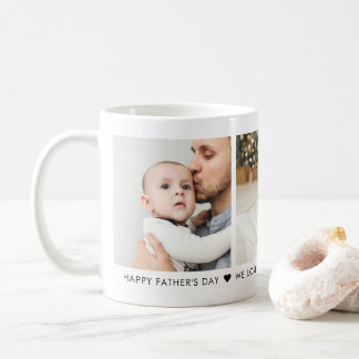 Father's Day 3 Photo Personalised Coffee Mug