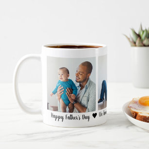 Father's Day 3 Photo Personalised Coffee Mug