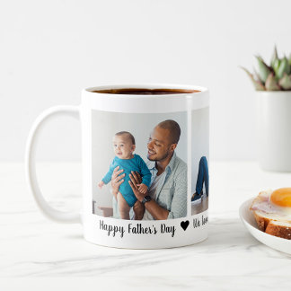 Father's Day 3 Photo Personalised Coffee Mug