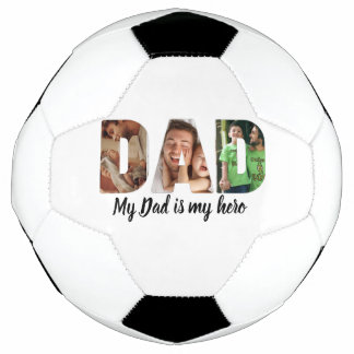 Father's Day 3 Photo Personalised Modern Soccer Ball