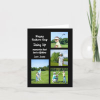 Fathers Day 4 Photo Collage Gift Teeing Up