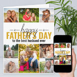 Fathers Day 8 Photo Collage Personalised Card<br><div class="desc">Personalised Father's Day card which you can customise for anyone! The photo template is ready for you to add 8 of your favourite photos and personalise the text inside and out. The sample wording on the front reads "happy father's day to the best husband ever" and you could customise this...</div>
